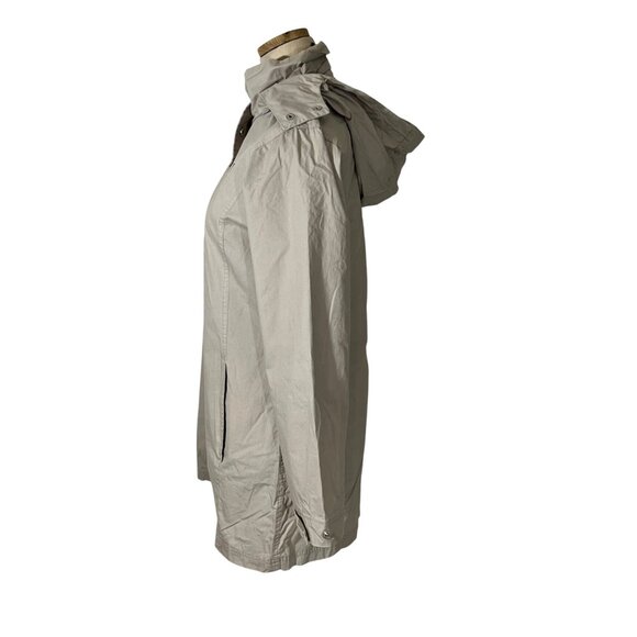 K way jacket women's S tan cream beige long hooded zip front lightweight - Picture 9 of 11